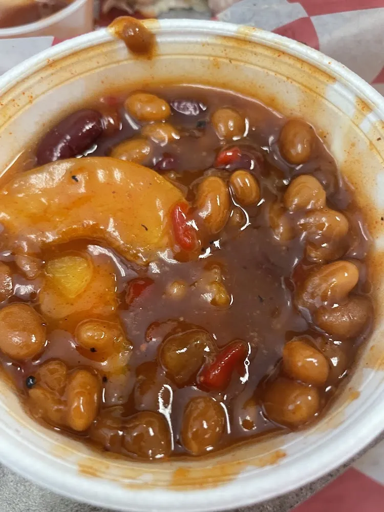 Peach Bourbon Pit Beans